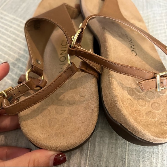 Vionic Kirra Toe Post Sling Back Leather Sandals Womens 9 - Picture 5 of 9